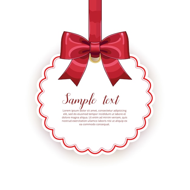 tag template with ribbon