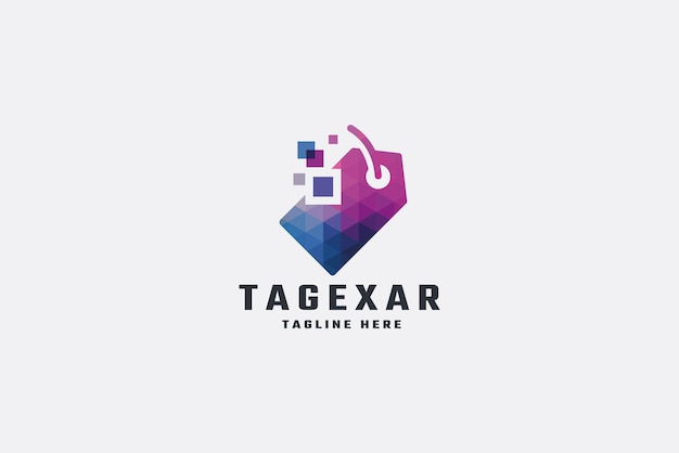 Modello del logo di tagexar shopping pro