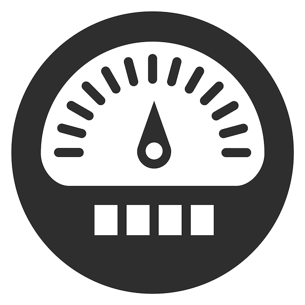 Tahometer icon Speed measure Car dashboard symbol