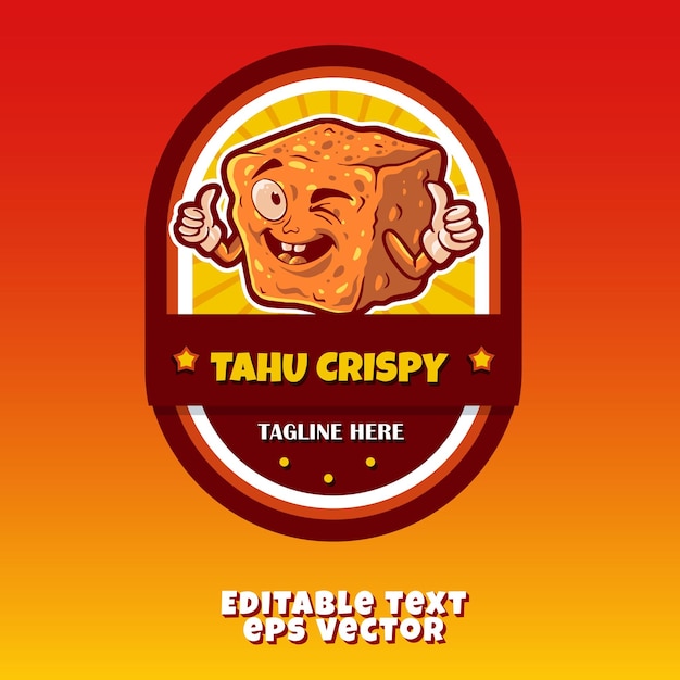 Tahu indonesian food mascot character