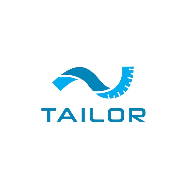 Tailor ruler icon logo design