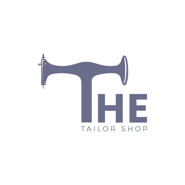 The tailor shop logo design vector image