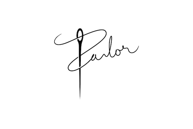 Tailor shop logo in letter style with simple design