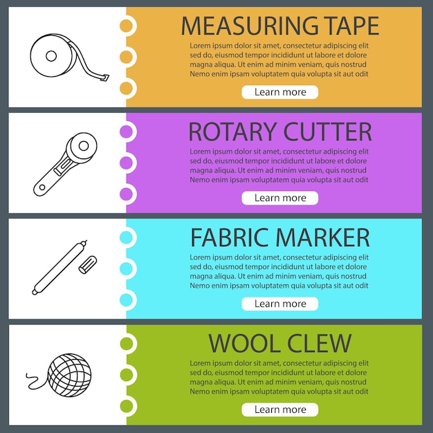 Tailoring web banner templates set