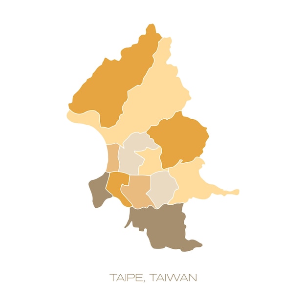 Taipei taiwan maps vector