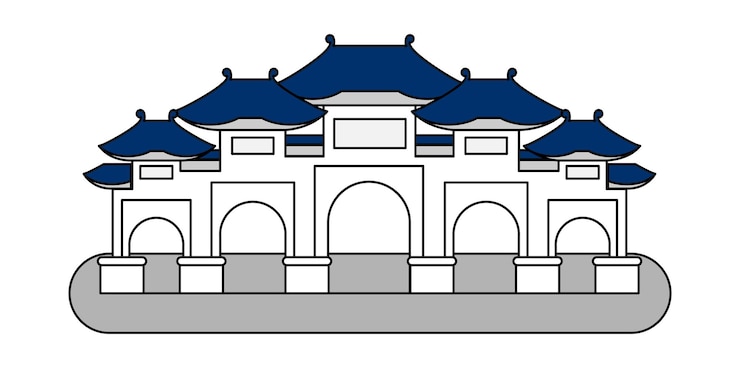 Vector taiwan attractions liberty square