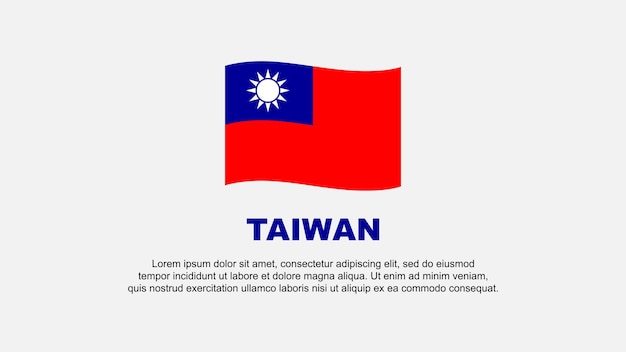 타이완 국기 추상 배경 디자인 템플릿 타이완 독립의 날 배너 소셜 미디어 터 일러스트레이션 타이완 배경