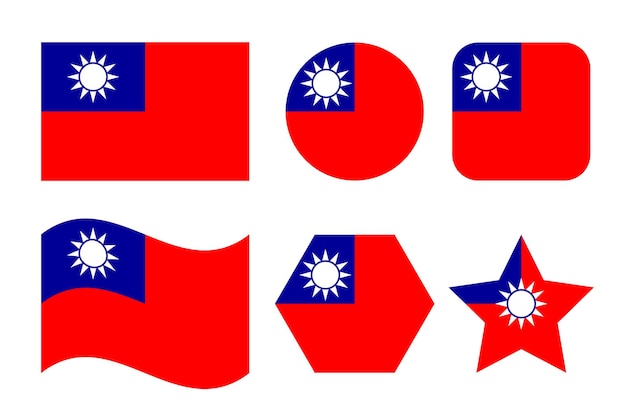 Taiwan vlag eenvoudige illustratie voor onafhankelijkheidsdag of verkiezing