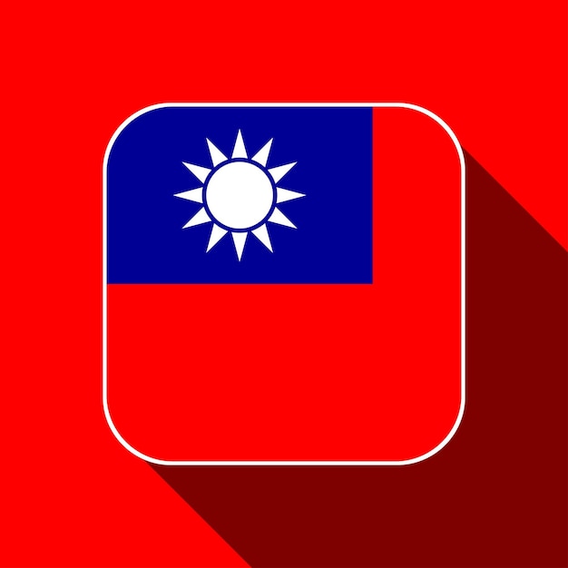 Taiwan vlag officiële kleuren Vector illustratie