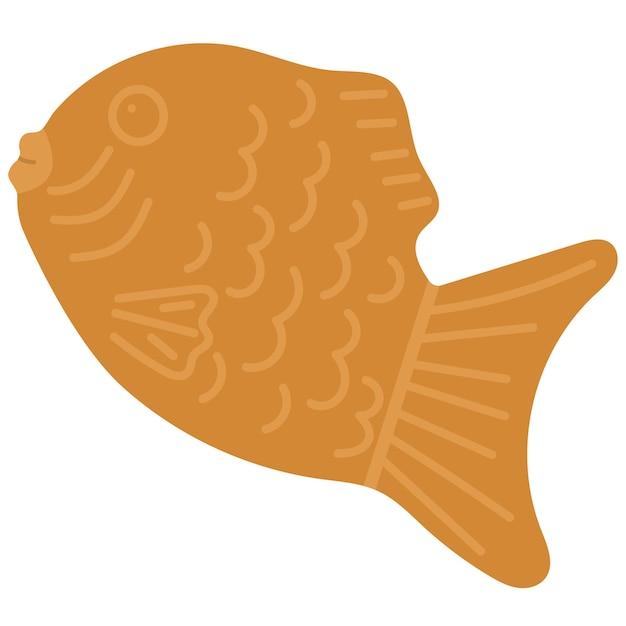 Taiyaki - 일본식 생선 모양 케이크. 일본 길거리 음식 디저트.