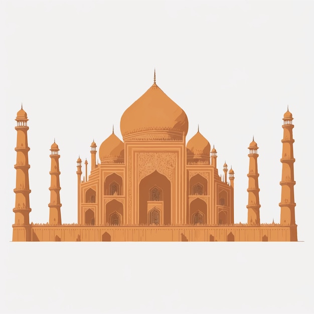 Vector taj mahal culture architecture vector