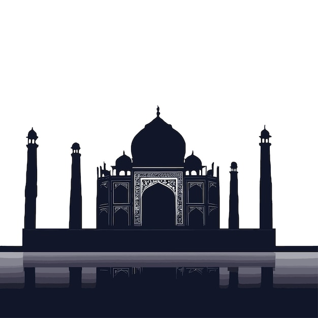 Taj Mahal silhouette