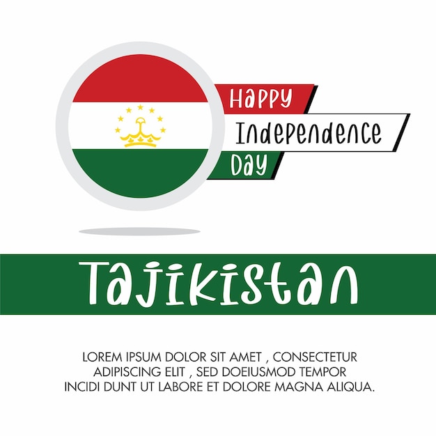 Tajikistan independence day 9 september banner design and flag design tajikistan