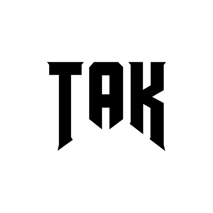 Vector tak letter logo ontwerp voor technologiebedrijf tak logo ontwerp zwarte en witte kleurencombinatie tak logo tak vector tak ontwerp tak icoon tak alfabet tak typografie logo ontwerp