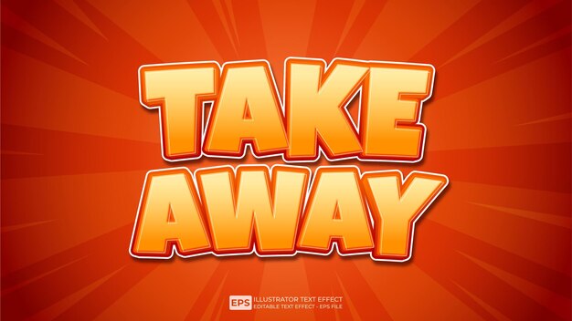 Take away bewerkbaar lettertype voor teksteffect