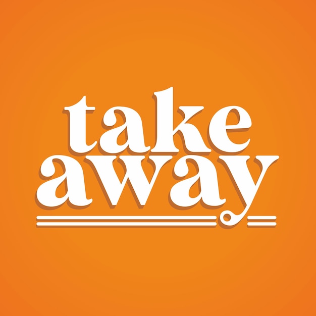 Take away logo icona segno spot