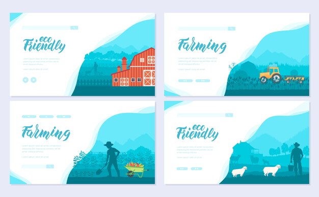 take care of the garden template of flyear, web banner, ui header, enter site. cultivation of land.