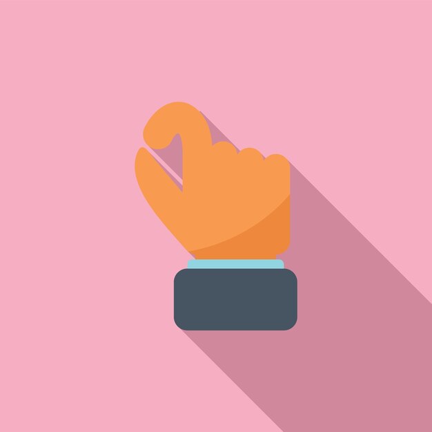 Take hand gesture icon flat vector Sign pose Up point