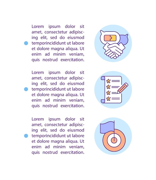 벡터 텍스트로 소비자 개념 아이콘의 희망 사항을 고려하십시오. 제품 및 생산 리뷰 목록 ppt 페이지 템플릿.