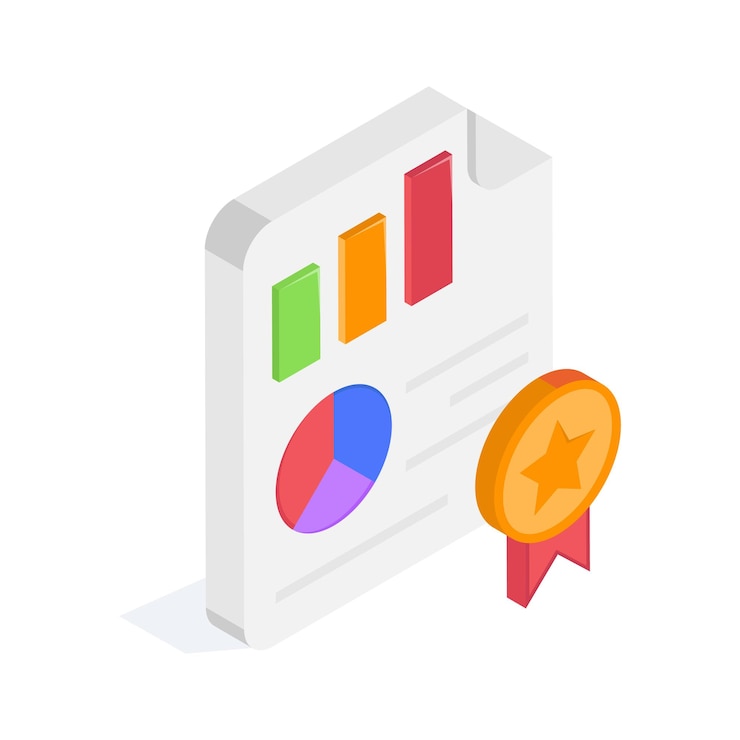 Vector take a look at this amazing icon of business analysis in modern style