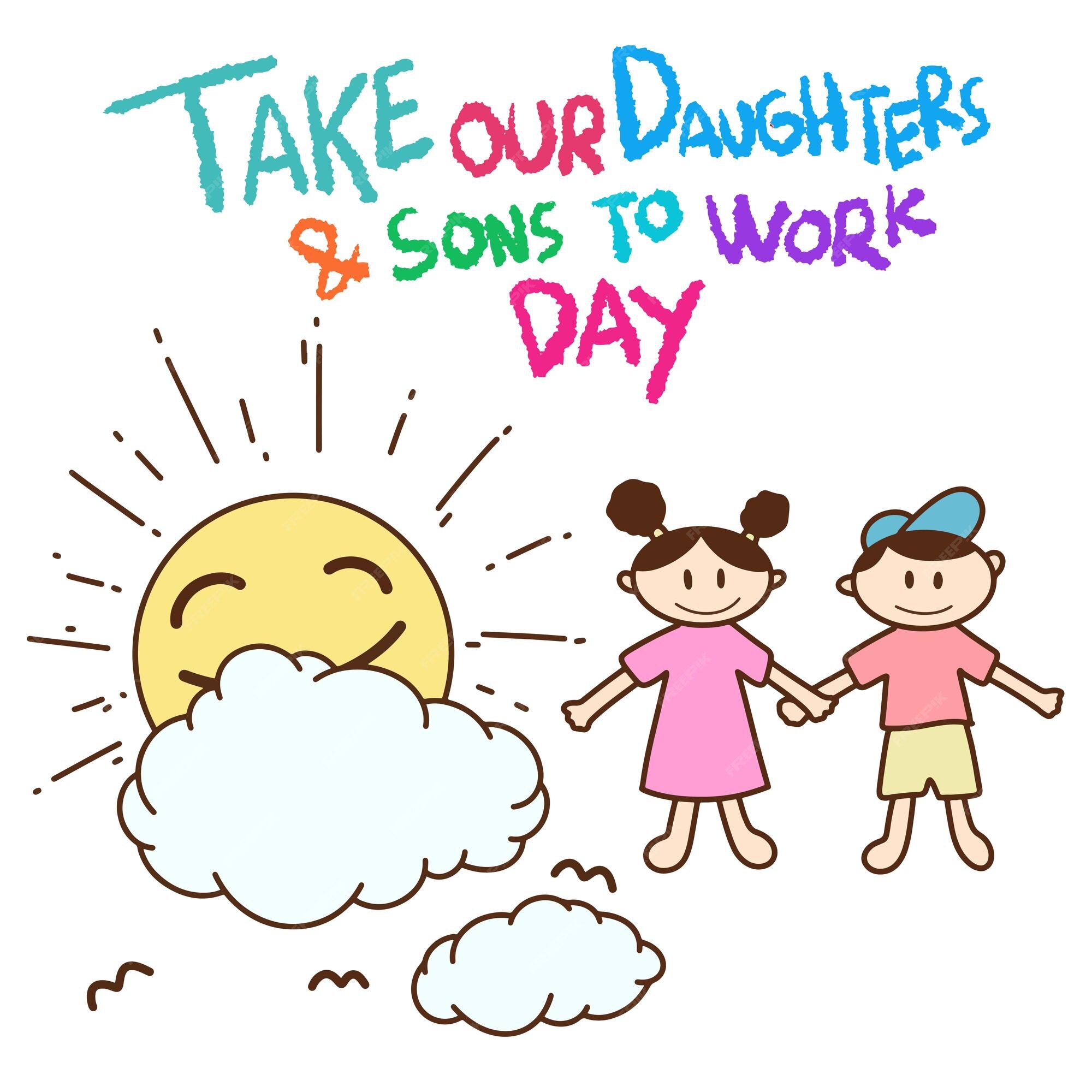 Premium Vector Take our daughters sons to work day vector