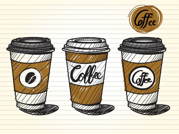 Coffee Cup Logo, Cute Coffee Cup Cartoon line art colorful Vector  Illustration, Coffee cup icon design, Flat carton style, and Food and drink  icon - MasterBundles