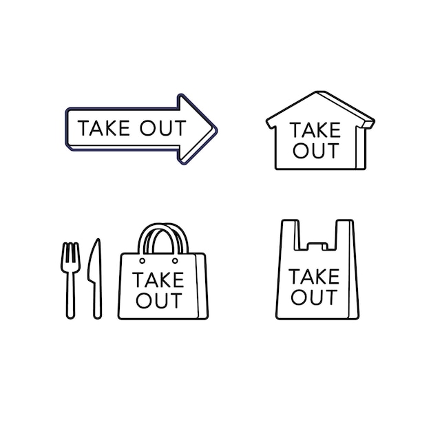 Vector takeout icon