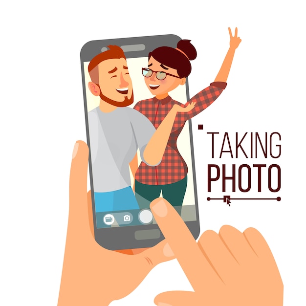 Taking photo on smartphone