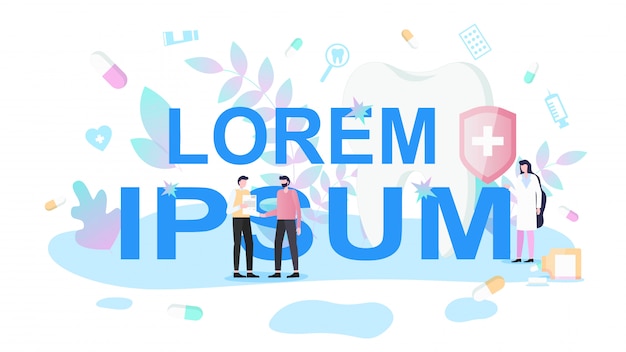 Принимая полис Dental Insurance Vector Banner