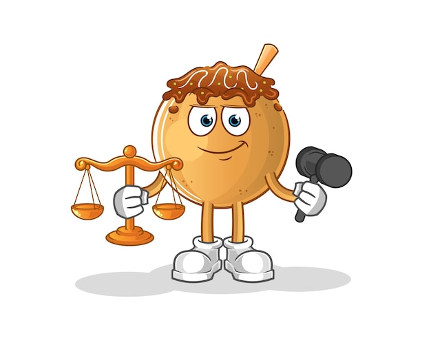 Takoyaki advocaat cartoon. cartoon mascotte vector