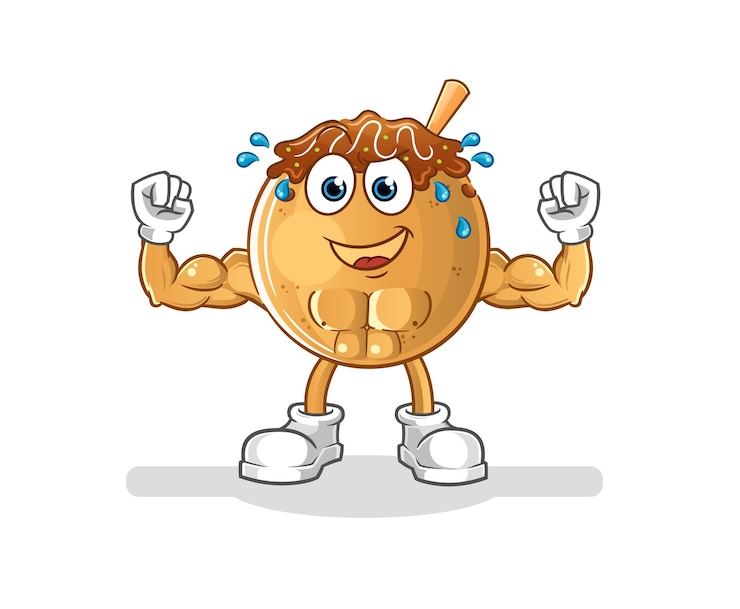 Vector takoyaki gespierde cartoon. cartoon mascotte vector