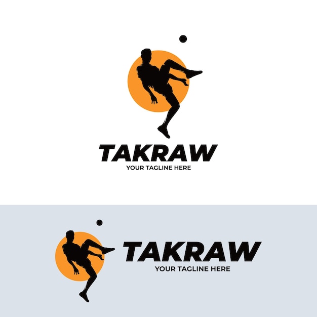 Vector takraw speler logo ontwerp vector