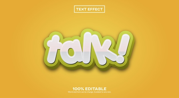 Talk 3d-teksteffect