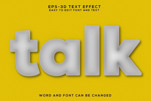 Talk 3d text