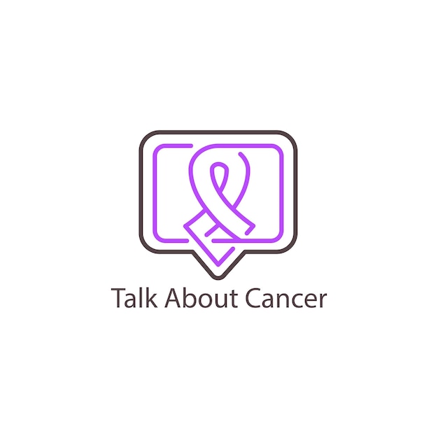 Talk about cancer epilepsy vector icon template