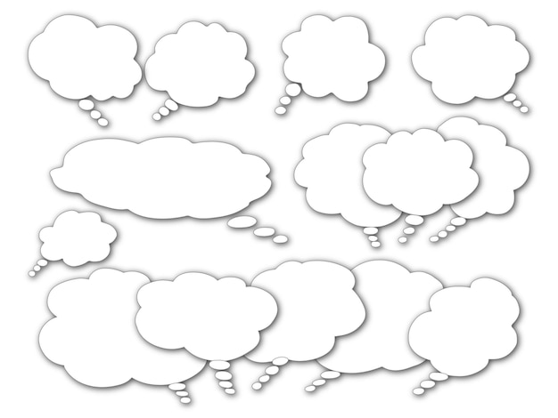 Talk bubble Cloud speech bubbles collection Communication concept Social network