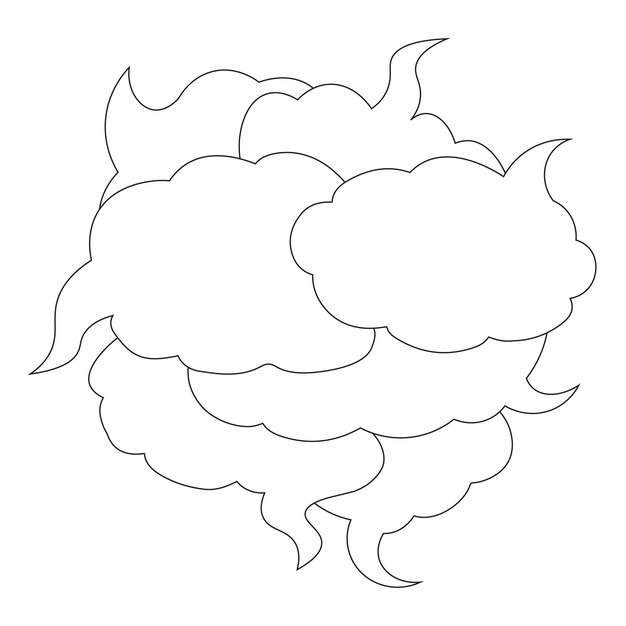 Talk bubble Cloud tekstballonnen collectie Communicatieconcept Sociaal netwerk