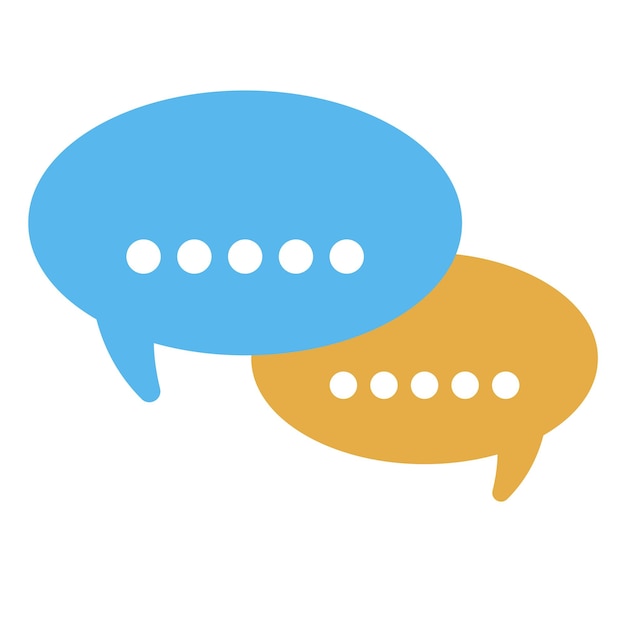 Talk bubbles massage icon vector