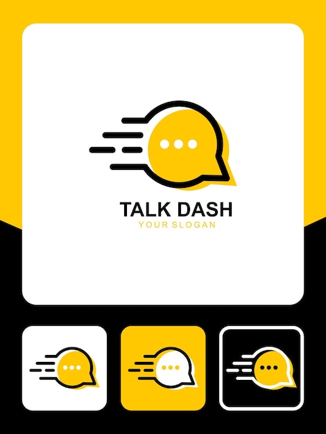 talk dash logo design and icons