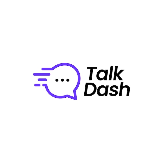 Vector talk dash logo vector pictogram illustratie