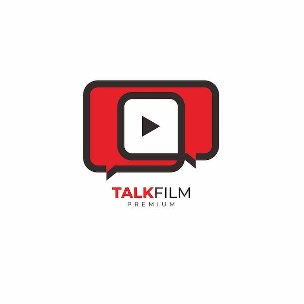 Talk film logo vettoriale film icona illustrazione logo podcast