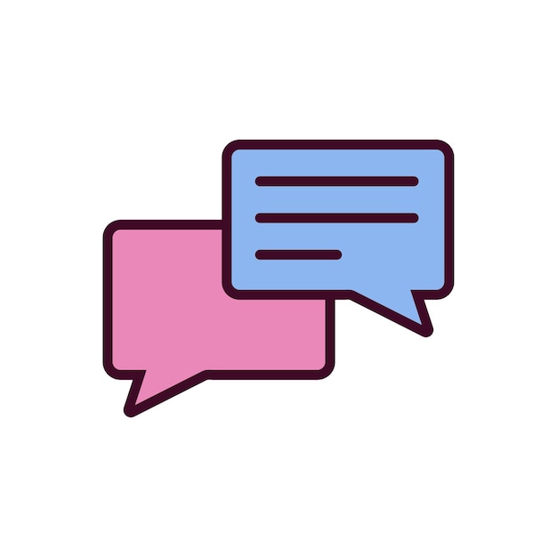 Vector talk icon vector illustration talk lineal color icon