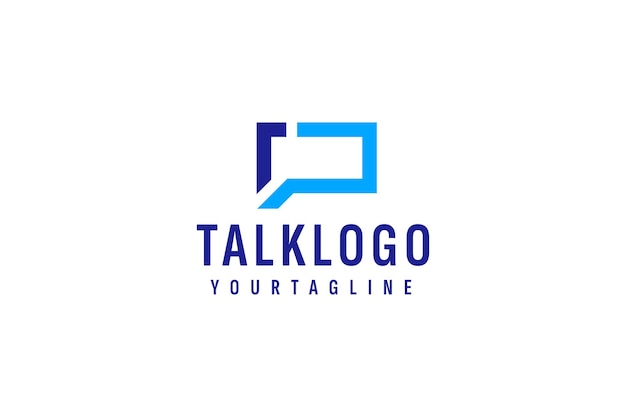 Talk logo vector icon illustration