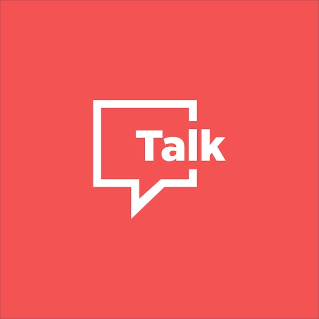 Talk logo vector современная иллюстрация графический абстрактный шаблон премиум