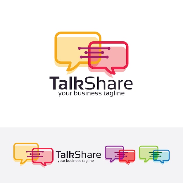 Vector talk share vector logo template