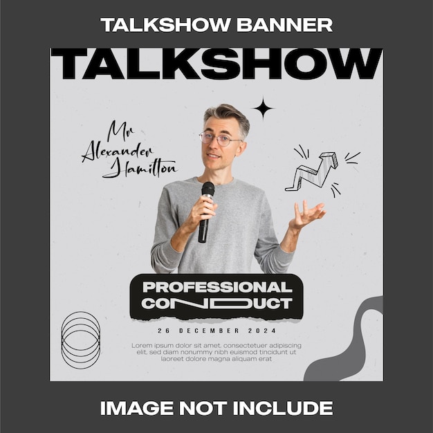 talk show banner template