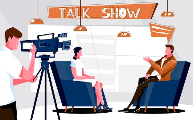 Vector talk show illustration