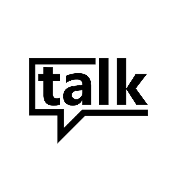토크 스피치 채팅 레터 로고 아이콘 디자인
