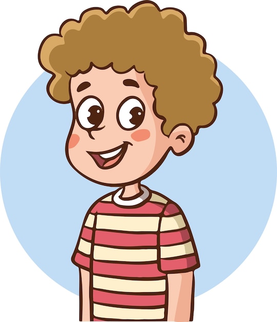 talking children portrait vector illustration cartoon