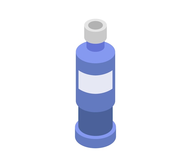 Tall medicine bottle isometric